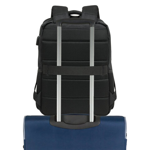 Рюкзак BRAUBERG FUNCTIONAL с отделением для ноутбука, USB-порт, багажная лента, Firm, 43x30x15 см, 272576 - фото 10