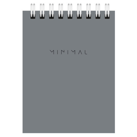 Блокнот МАЛЫЙ ФОРМАТ А7 75х105 мм, 40 л., гребень, картон, клетка, BRAUBERG "Minimal Classic", 116430 - фото 5