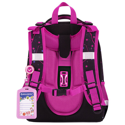 Ранец BRAUBERG PREMIUM, 2 отделения, с брелоком, "Pink lava", 38х29х16 см, 273097 - фото 4