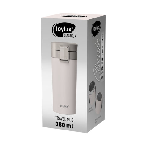 Термокружка 380 мл JOYLUX (ДЖОЙЛЮКС) CLASSIC, нержавеющая сталь SUS304, белый матовый, 700271 - фото 6