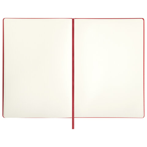 Скетчбук, слоновая кость 140 г/м2 210х297 мм, 80 л., КОЖЗАМ, резинка, BRAUBERG ART CLASSIC, красный, 113199 - фото 2