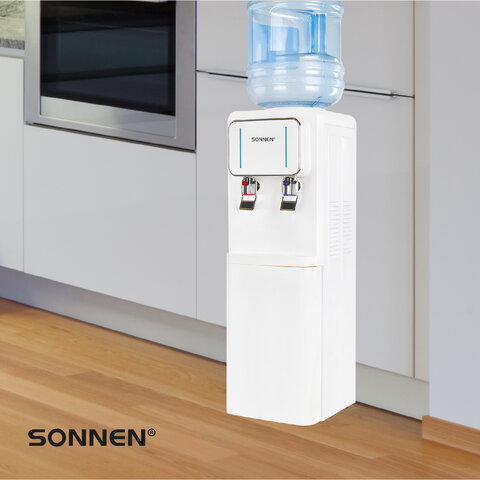 Кулер для воды SONNEN FSE-02Wc, напольный, НАГРЕВ/ОХЛАЖДЕНИЕ ЭЛЕКТРОННОЕ, шкаф, 2 крана, белый, 456167 - фото 17