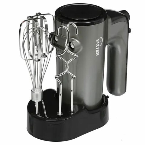 Миксер VIXTER VHM-3300, 700 Вт, 5 скоростей, 3 вида насадок, подставка, графит - фото 8