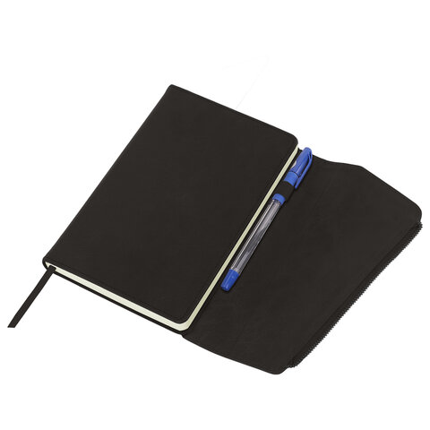 Ежедневник датированный 2026, А5, 145х213 мм, BRAUBERG "Jacket", под кожу, клапан, держатель, черный, 117399 - фото 4