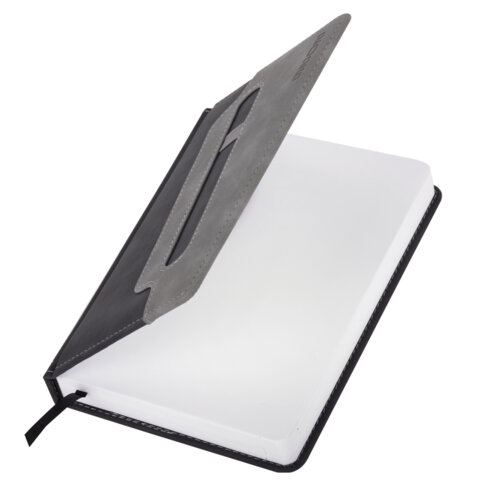 Ежедневник датированный 2026, А5, 138x213 мм, BRAUBERG "Assistant", под кожу, держатель, черный, 117376 - фото 4