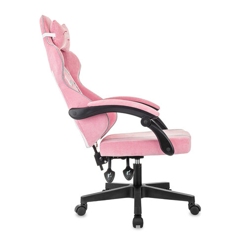 Кресло компьютерное BRABIX "Shooter GM-123", 2 подушки, ткань, розовое/серое, 533213 - фото 7