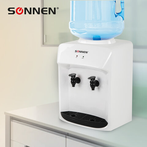 Кулер-водораздатчик БЕЗ НАГРЕВА И ОХЛАЖДЕНИЯ, SONNEN TS-01WT, настольный, 2 крана, белый, 455411 - фото 13