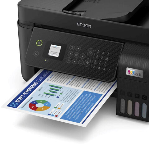 МФУ струйное EPSON L5290 "4 в 1", А4, 33 стр./мин, 5760x1440, ЖК-дисплей, АПД, Wi-Fi, с/к, СНПЧ, C11CJ65508 - фото 5
