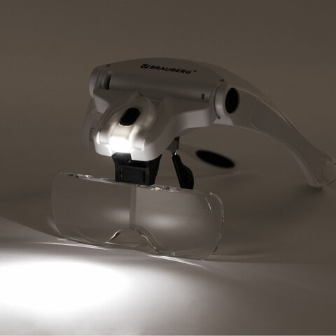 Лупа налобная с LED-ПОДСВЕТКОЙ, 5 сменных линз 95х33 мм, увеличение 1,0 - 3,5, BRAUBERG, 455929 Лупа налобная с LED-ПОДСВЕТКОЙ, 5 сменных линз 95х33 мм, увеличение 1,0 - 3,5, BRAUBERG, 455929 - фото 7