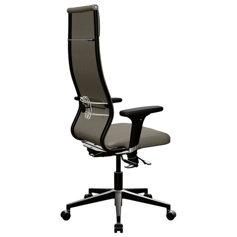 Кресло МЕТТА "ErgoLife" 10 B1-162D, пластик, синхромеханизм, 2D-подлокотники, ткань, бежевое - фото 6