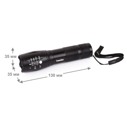 Фонарь CAMELION XML-T6, ЯРКИЙ, ZOOM, 5 режимов, питание 3xAAА или 18650 (не в комплекте), LED51530 - фото 5