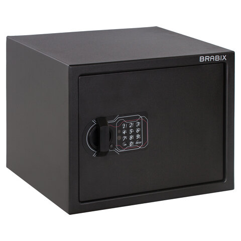 Сейф мебельный BRABIX "SF-280EL", 280х350х300 мм, электронный замок, черный, 291149, S103BR212414 - фото 2