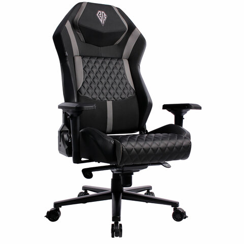 Кресло BRABIX PREMIUM "Core GM-160", мультиблок, 4D подлокотники, литой поролон, черное/серое, 532952 - фото 1