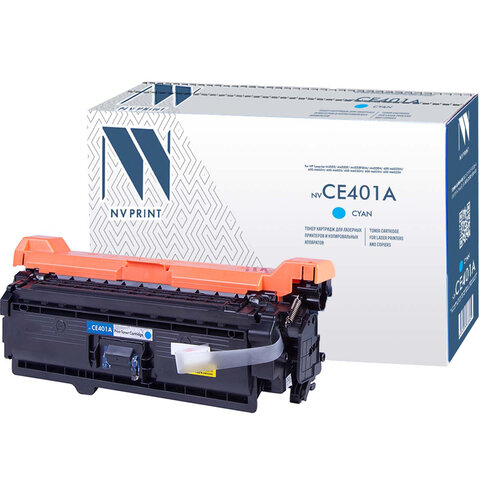 Картридж лазерный NV PRINT (NV-CE401A) для HP LaserJet Pro M570dn/M570dw, голубой, ресурс 6000 стр. - фото 1