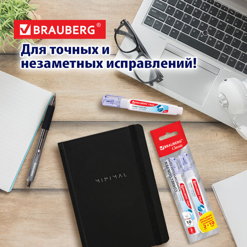 Ручка-корректор 10 мл ВЫГОДНАЯ УПАКОВКА, КОМПЛЕКТ 2 штуки, BRAUBERG CLASSIC, 271920 - фото 9