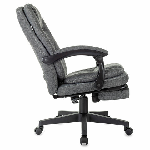 Кресло офисное CH-868MSG-BF, синхромеханизм, вибромодуль, подставка для ног, ткань, серое, 1998751 - фото 7