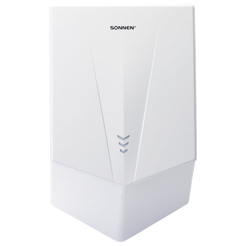Сушилка для рук ВЫСОКОСКОРОСТНАЯ SONNEN K2022B, 1300 Вт, 150 м/с, IPX1, 72 дБ, белая, пластиковый корпус, 607192 - фото 3