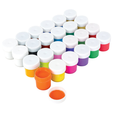 Гуашь BRAUBERG "ЗАМОК" 24 цвета по 20 мл, 192687 - фото 2