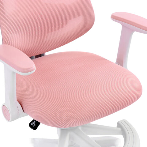 Кресло детское с подставкой для ног BRABIX KIDS "MG-215", сетка/ткань TW, розовое, 533311 - фото 8