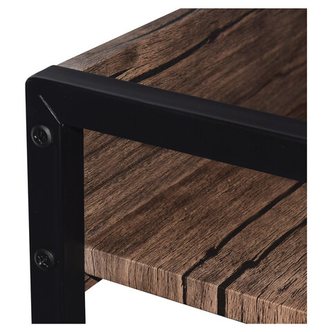 Стол на металлокаркасе BRABIX "LOFT CD-003", 640х420х840 мм, цвет морёный дуб, 641215 - фото 9