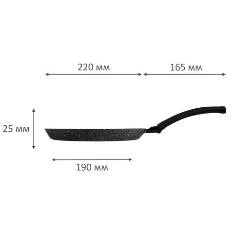 Сковорода блинная 22 см антипригарное покрытие, soft-touch ручка, SCOVO "Hi-Black", HB-039 - фото 9