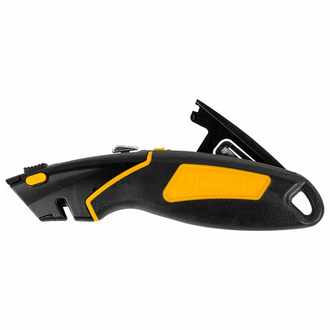 Нож универсальный мощный цинковый BRAUBERG METALLIC PRO, автофиксатор, резиновые вставки, 238738 - фото 12