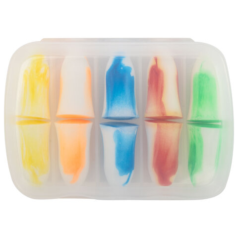 Беруши одноразовые пенополиуретановые двухцветные, КОМПЛЕКТ 5 пар в контейнере, RABBITEX (РАББИТЕКС), 671318 - фото 6