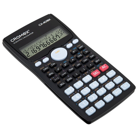 Калькулятор инженерный CROMEX (КРОМЕКС) CX-401BK (155х80 мм), 401 функция, 10+2 разрядов, черный, 273833 - фото 4