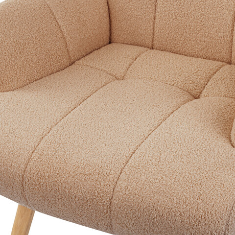 Кресло BRABIX "Soft LC-305", фактурная ткань букле (экомех), светло-бежевое, 533147 - фото 6