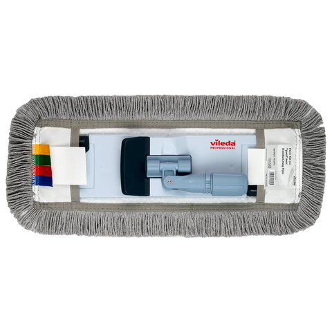 Насадка МОП плоская 40 см, VILEDA PROFESSIONAL "ТриоПлюс Комби", уши (ТИП УВ) микрофибра / хлопок, серый, 167295 - фото 5