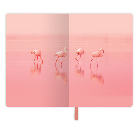 Блокнот МАЛЫЙ ФОРМАТ (100х150 мм) А6, BRAUBERG VISTA "Flamingo", под кожу, гибкий, тиснение фольга, 80 л., 112099 - фото 6