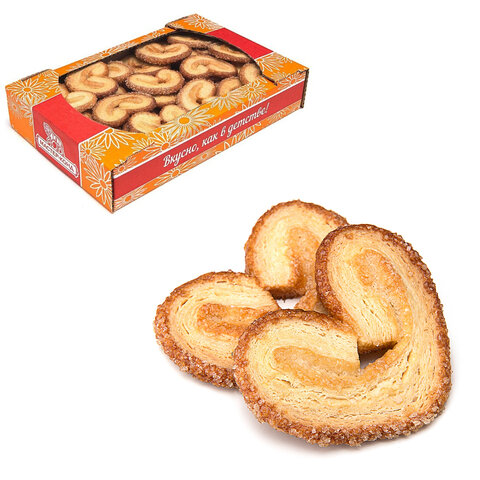 Печенье слоеное СЕВЕРНАЯ СТОЛИЦА "Валентинки", 430 г, картонная коробка, 00--00000297 - фото 2
