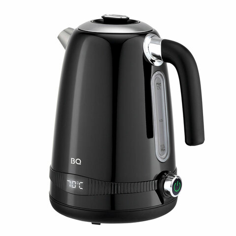 Чайник BQ (БИ-КЬЮ) KT1724SW, 1,7 л, 2200 Вт, закрытый нагревательный элемент, ТЕРМОРЕГУЛЯТОР, черный, 86195511 - фото 2