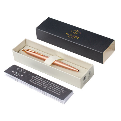 Ручка шариковая PARKER "Jotter XL Monochrome Pink Gold PGT", корпус "розовое золото", сталь, синяя, 2122755 - фото 7