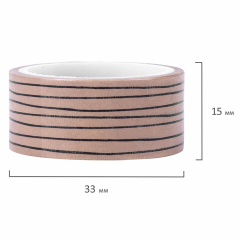 Клейкие WASHI-ленты для декора КОФЕЙНЫЕ ЦВЕТА, 15 мм х 3 м, 7 цветов, рисовая бумага, ОСТРОВ СОКРОВИЩ, 661706 - фото 5