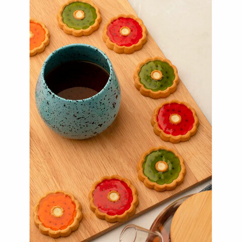 Печенье сдобное "Янтарные сладости", ассорти вкусов (апельсин, киви, клубника), 760 г - фото 6