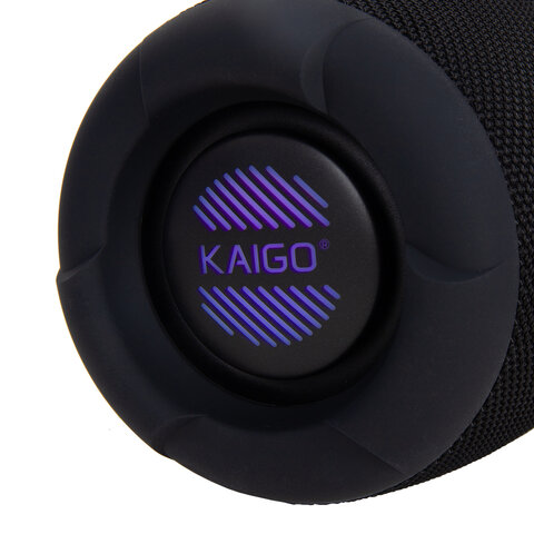 Колонка портативная влагозащищенная KAIGO (КАЙГО) BT10T, 10 Вт, Bluetooth, USB, Micro SD, AUX, RGB, TWS, IPX7, черная, 514224 - фото 4