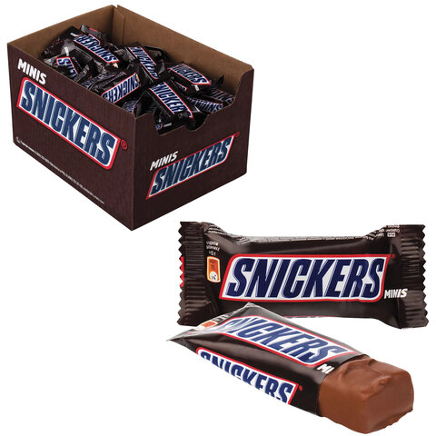 Батончики мини SNICKERS "Minis" шоколадные, 1 кг, 57236 - фото 1