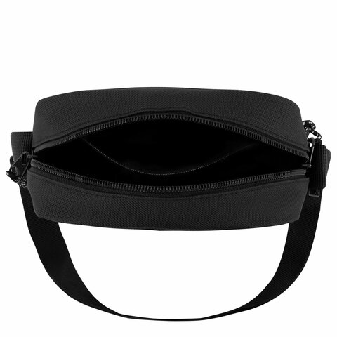 Сумка на плечо HEIKKI COMPACT (ХЕЙКИ), два кармана, черная, 22х17х6 см, 272630 - фото 4