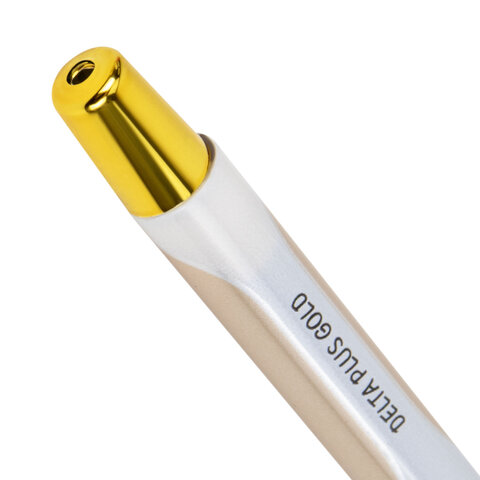 Ручка шариковая масляная с грипом BRAUBERG "Delta Plus Gold", СИНЯЯ, пишущий узел 0,7 мм, линия письма 0,35 мм, 144256 - фото 5