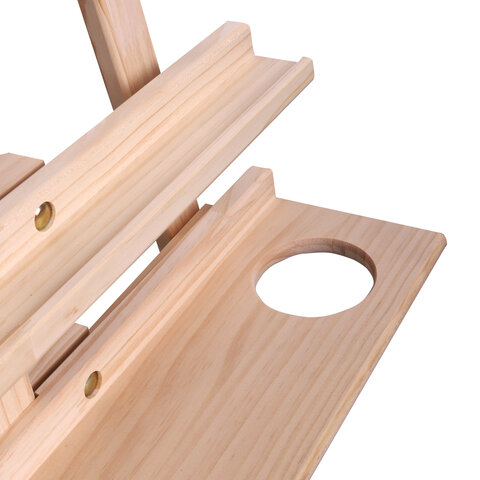 Мольберт напольный из сосны Лира с полкой, 170х55х70 см, высота холста до 107 см, BRAUBERG ART CLASSIC, 192261 - фото 17