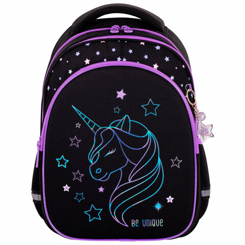 Рюкзак BRAUBERG OPTIMA, 2 отделения, с брелоком, "Radiant unicorn", 36х27х18 см, 273157 - фото 2
