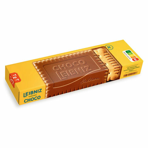 Печенье сливочное LEIBNIZ "Choco" в молочном шоколаде 125 г, ГЕРМАНИЯ - фото 1