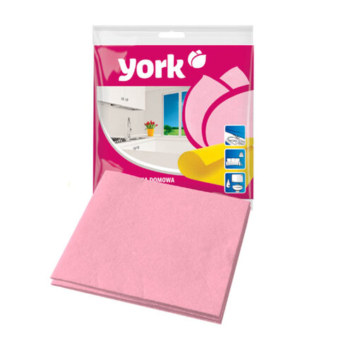 Салфетки ВИСКОЗНЫЕ универсальные, 35х35 см, КОМПЛЕКТ 5 шт., 85 г/м2, YORK, 20020 - фото 2