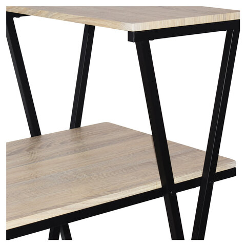 Стол на металлокаркасе BRABIX "LOFT CD-004", 1200х535х1110 мм, 3 полки, цвет дуб натуральный, 641220 - фото 6