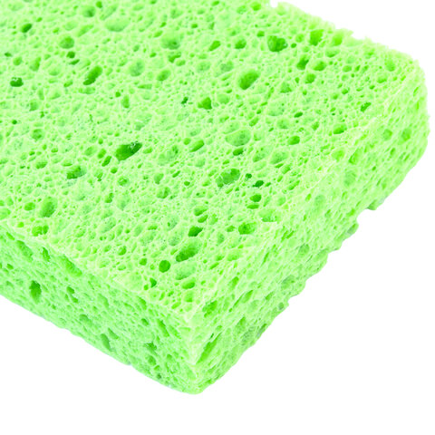 Губки для посуды 110х70х20 мм, ЦЕЛЛЮЛОЗНЫЕ, КОМПЛЕКТ 2 штуки, зеленые, LAIMA, 700257 - фото 4