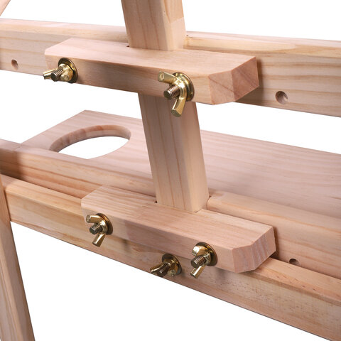 Мольберт напольный из сосны Лира с полкой, 170х55х70 см, высота холста до 107 см, BRAUBERG ART CLASSIC, 192261 - фото 13