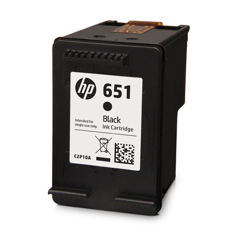 Картридж струйный HP (С2P10AE) Ink Advantage 5575/5645/OfficeJet 202, №651, черный, оригинальный, ресурс 600 стр., C2P10AE - фото 2
