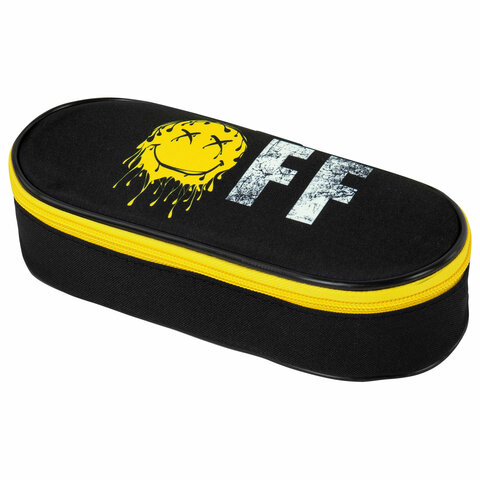 Пенал-футляр BRAUBERG, 1 отделение, органайзер, полиэстер, 22x9x5 см, "Smile OFF", 271587 - фото 1