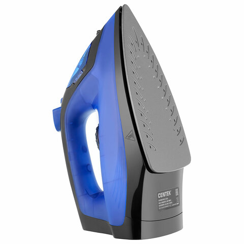 Утюг CENTEK CT-2360, 1600 Вт, антипригарное покрытие, антикапля, антинакипь, синий, CT-2360 BLUE - фото 2